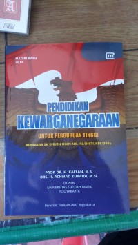 Pendidikan Kewarganegaraan Untuk Perguruan Tinggi (Materi Baru 2014)