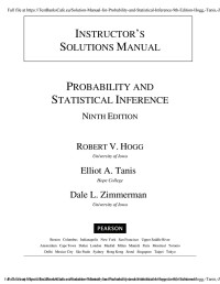 PROBABILITY AND STATISTICAL INFERENCE